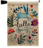 Hello Spring - Floral Garden Friends Vertical Impressions Decorative Flags HG130334 Made In USA