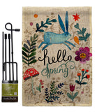 Hello Spring - Floral Garden Friends Vertical Impressions Decorative Flags HG130334 Made In USA