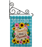 Welcome Family and Friends - Floral Spring Vertical Impressions Decorative Flags HG137033 Made In USA