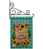Welcome Family and Friends - Floral Spring Vertical Impressions Decorative Flags HG137033 Made In USA