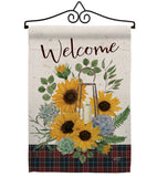 Welcome Sunflower - Floral Spring Vertical Impressions Decorative Flags HG137282 Made In USA