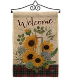 Welcome Sunflower - Floral Spring Vertical Impressions Decorative Flags HG137282 Made In USA