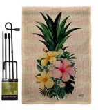 Tropical Pineapple - Floral Spring Vertical Impressions Decorative Flags HG137565 Made In USA