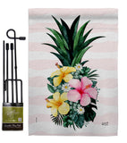 Tropical Pineapple - Floral Spring Vertical Impressions Decorative Flags HG137565 Made In USA