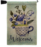 Sweet Home Blue - Floral Spring Vertical Impressions Decorative Flags HG137598 Made In USA