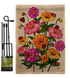 Ladybug Bouquet - Floral Garden Friends Vertical Impressions Decorative Flags HG190163 Made In USA