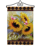 Welcome Sunflower Spring - Floral Spring Vertical Impressions Decorative Flags HG191022 Made In USA