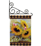 Welcome Sunflower Spring - Floral Spring Vertical Impressions Decorative Flags HG191022 Made In USA