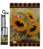 Welcome Sunflower Spring - Floral Spring Vertical Impressions Decorative Flags HG191022 Made In USA