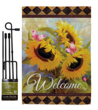 Welcome Sunflower Spring - Floral Spring Vertical Impressions Decorative Flags HG191022 Made In USA