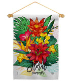Summer Floral - Floral Spring Vertical Impressions Decorative Flags HG192650 Made In USA