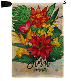 Summer Floral - Floral Spring Vertical Impressions Decorative Flags HG192650 Made In USA