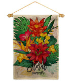 Summer Floral - Floral Spring Vertical Impressions Decorative Flags HG192650 Made In USA