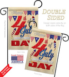 Happy 4th - Fourth of July Americana Vertical Impressions Decorative Flags HG111008 Made In USA