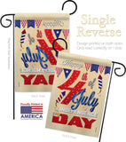 Happy 4th - Fourth of July Americana Vertical Impressions Decorative Flags HG111008 Made In USA