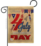 Happy 4th - Fourth of July Americana Vertical Impressions Decorative Flags HG111008 Made In USA