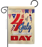 Happy 4th - Fourth of July Americana Vertical Impressions Decorative Flags HG111008 Made In USA