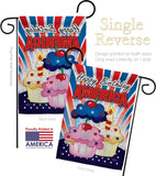 American Cupcake - Fourth of July Americana Vertical Impressions Decorative Flags HG111052 Imported