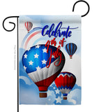 July 4th Hot Air Balloon - Fourth of July Americana Vertical Impressions Decorative Flags HG111078 Made In USA