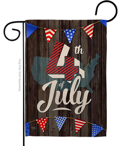 4th of July - Fourth of July Americana Vertical Impressions Decorative Flags HG111081 Made In USA