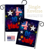 Fireworks July 4th - Fourth of July Americana Vertical Impressions Decorative Flags HG111089 Made In USA