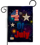 Fireworks July 4th - Fourth of July Americana Vertical Impressions Decorative Flags HG111089 Made In USA