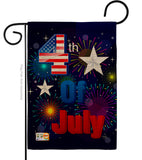 Fireworks July 4th - Fourth of July Americana Vertical Impressions Decorative Flags HG111089 Made In USA