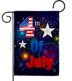 Fireworks July 4th - Fourth of July Americana Vertical Impressions Decorative Flags HG111089 Made In USA