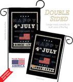 Happy 4th July - Fourth of July Americana Vertical Impressions Decorative Flags HG111095 Made In USA
