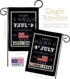 Happy 4th July - Fourth of July Americana Vertical Impressions Decorative Flags HG111095 Made In USA