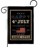 Happy 4th July - Fourth of July Americana Vertical Impressions Decorative Flags HG111095 Made In USA