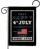 Happy 4th July - Fourth of July Americana Vertical Impressions Decorative Flags HG111095 Made In USA