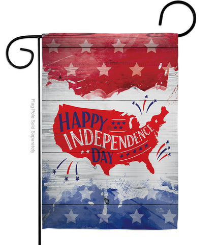 Happy United State - Fourth of July Americana Vertical Impressions Decorative Flags HG111099 Made In USA
