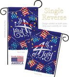 4th Of July Flags - Fourth of July Americana Vertical Impressions Decorative Flags HG111100 Made In USA