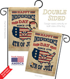 Happy Independence Day - Fourth of July Americana Vertical Impressions Decorative Flags HG137261 Made In USA