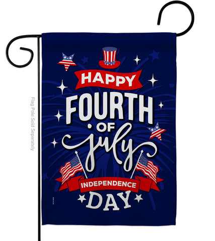 Fourth of July - Fourth of July Americana Vertical Impressions Decorative Flags HG170048 Made In USA