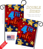 4th of July Stars - Fourth of July Americana Vertical Impressions Decorative Flags HG192164 Made In USA