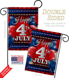4th July Balloon - Fourth of July Americana Vertical Impressions Decorative Flags HG192398 Made In USA