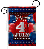 4th July Balloon - Fourth of July Americana Vertical Impressions Decorative Flags HG192398 Made In USA