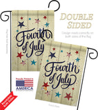 Fourth Of July Stars - Fourth of July Americana Vertical Impressions Decorative Flags HG192626 Made In USA