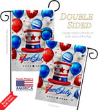 Independence Ballooon - Fourth of July Americana Vertical Impressions Decorative Flags HG192631 Made In USA