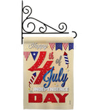 Happy 4th - Fourth of July Americana Vertical Impressions Decorative Flags HG111008 Made In USA