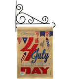 Happy 4th - Fourth of July Americana Vertical Impressions Decorative Flags HG111008 Made In USA