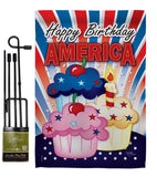 American Cupcake - Fourth of July Americana Vertical Impressions Decorative Flags HG111052 Imported