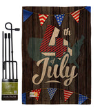 4th of July - Fourth of July Americana Vertical Impressions Decorative Flags HG111081 Made In USA