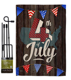4th of July - Fourth of July Americana Vertical Impressions Decorative Flags HG111081 Made In USA