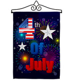 Fireworks July 4th - Fourth of July Americana Vertical Impressions Decorative Flags HG111089 Made In USA