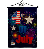 Fireworks July 4th - Fourth of July Americana Vertical Impressions Decorative Flags HG111089 Made In USA