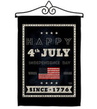 Happy 4th July - Fourth of July Americana Vertical Impressions Decorative Flags HG111095 Made In USA