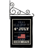 Happy 4th July - Fourth of July Americana Vertical Impressions Decorative Flags HG111095 Made In USA